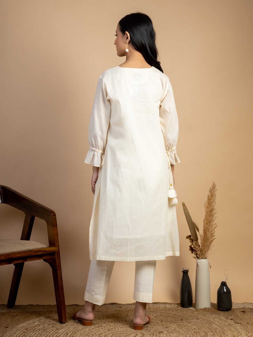 Off White Organic Cotton Kurta