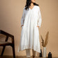 White Maheshwari Silk Dress