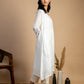 White Maheshwari Silk Dress