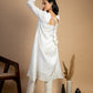 White Maheshwari Silk Dress