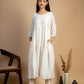 White Maheshwari Silk Dress