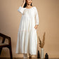 White Maheshwari Silk Dress