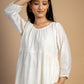 White Maheshwari Silk Dress