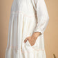 White Maheshwari Silk Dress