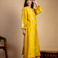 Yellow Embroidered Chanderi Kurta