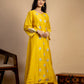 Yellow Embroidered Chanderi Kurta