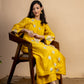 Yellow Embroidered Chanderi Kurta