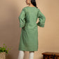 Green Handwoven Cotton Kurta