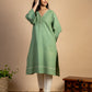 Green Handwoven Cotton Kurta