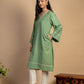 Green Handwoven Cotton Kurta