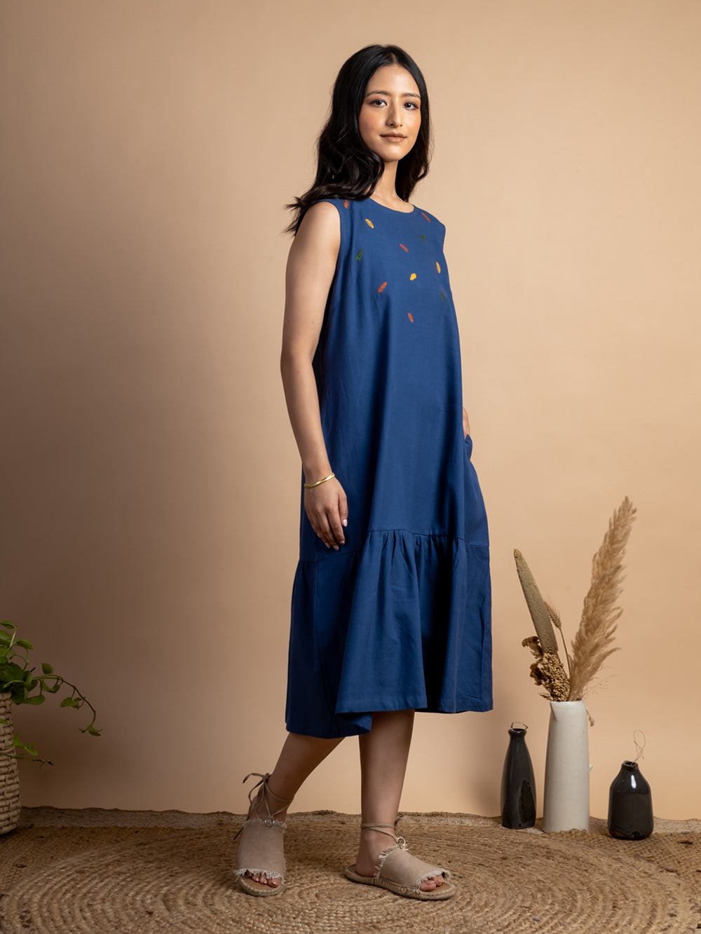 Navy cotton dress