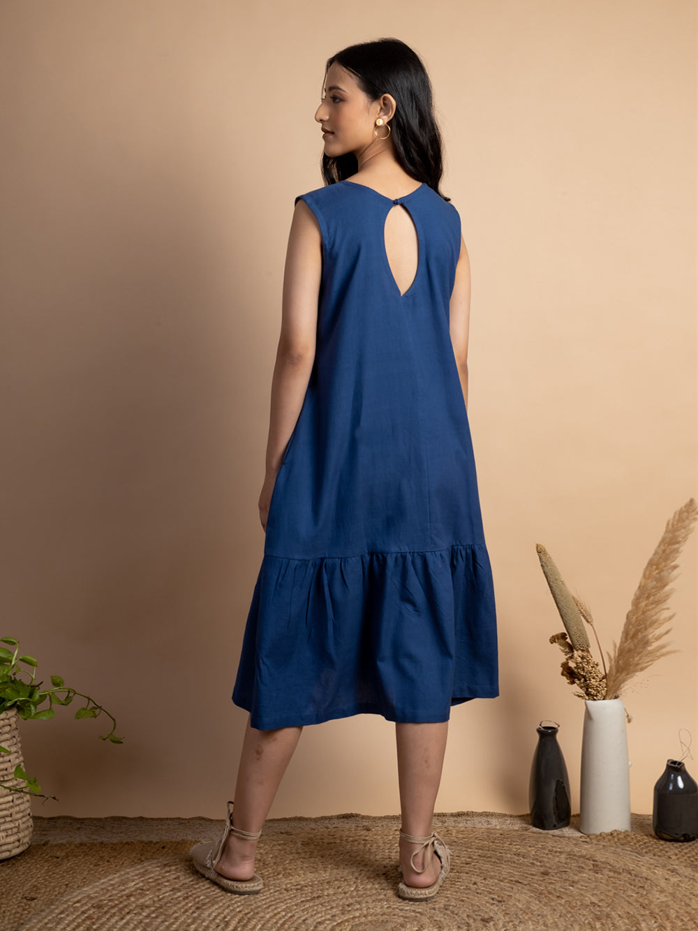 Navy cotton dress