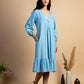 Blue Handwoven Cotton Dress