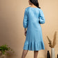 Blue Handwoven Cotton Dress