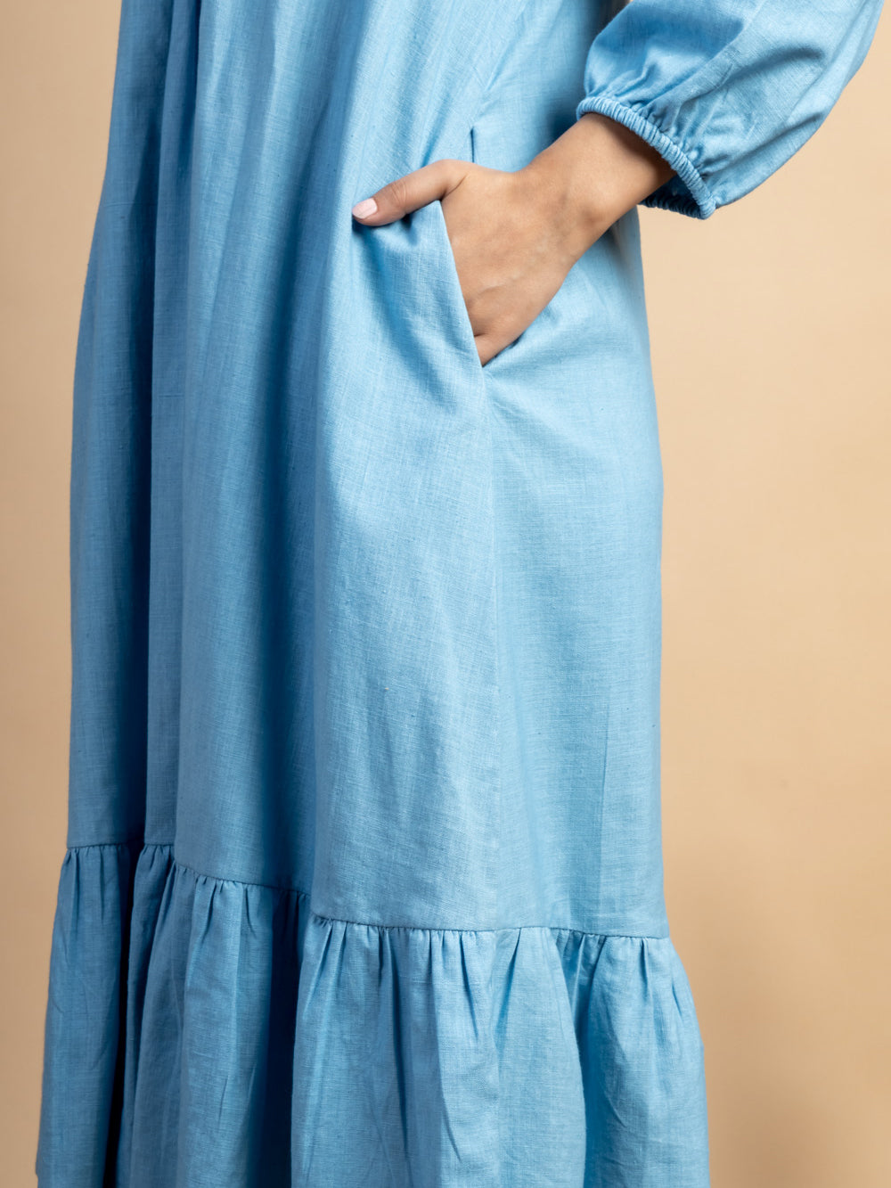 Blue Handwoven Cotton Dress