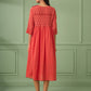 Coral Cotton Dress