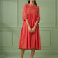 Coral Cotton Dress