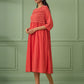 Coral Cotton Dress