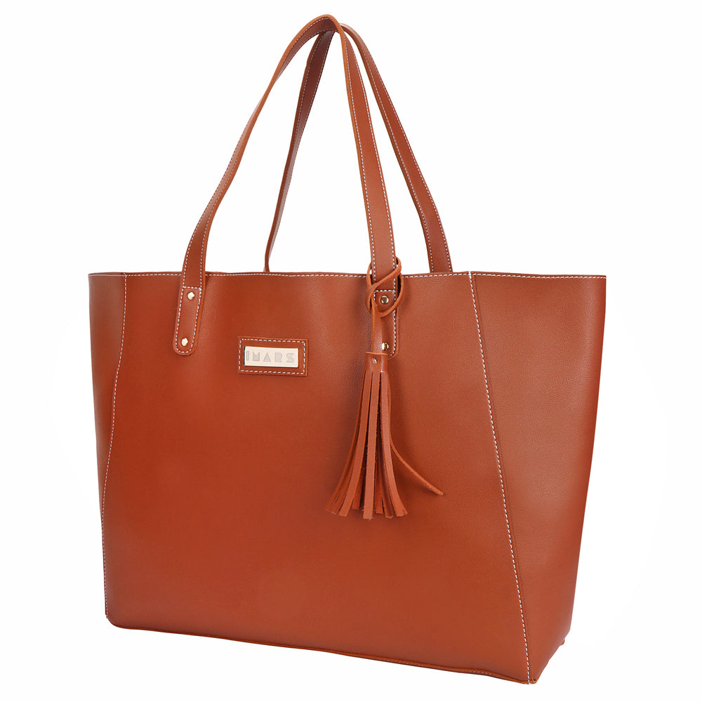 Tan Vegan Leather Tote bag