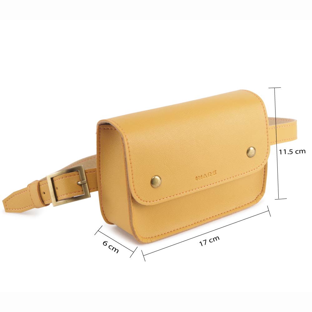 Yellow Vegan Leather Clutch