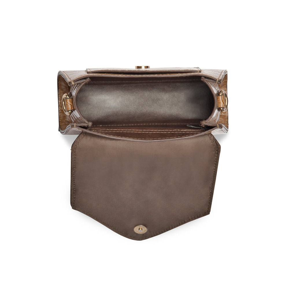 Tan Vegan Leather Sling Bag