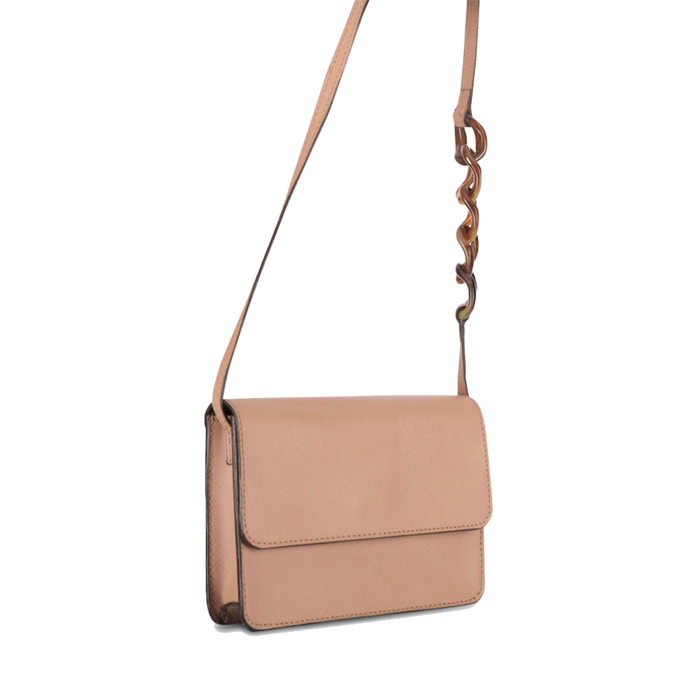 Pink Vegan Leather Sling Bag