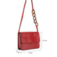 Red Vegan Leather Sling Bag