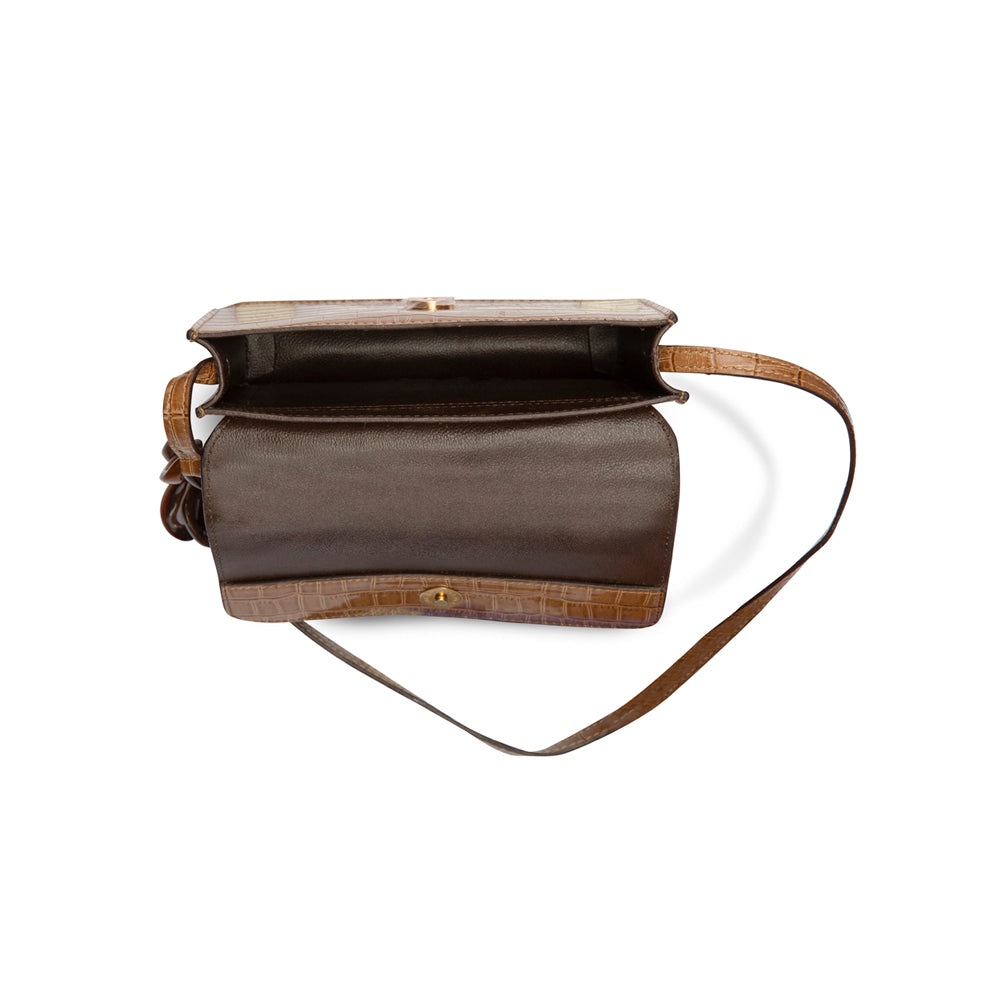 Tan Vegan Leather Sling Bag