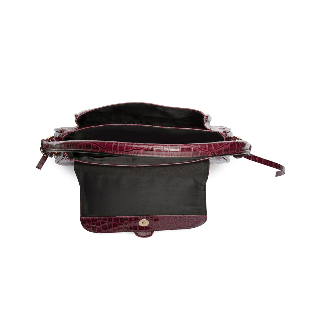 Maroon Vegan Leather Hand Bag