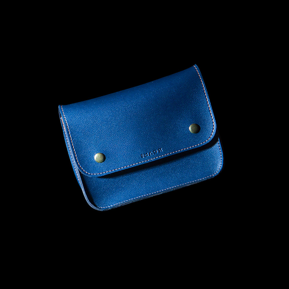 Blue Vegan Leather Clutch