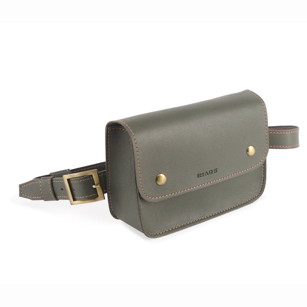 Green Vegan Leather Clutch