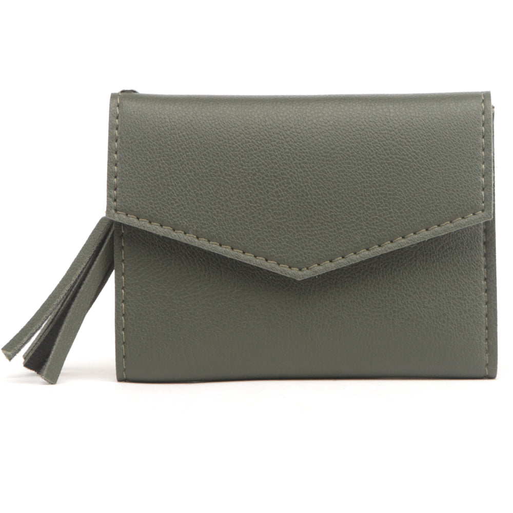 Green Vegan Leather Clutch