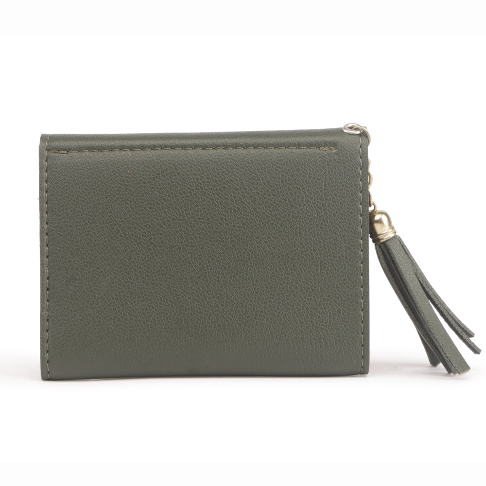 Green Vegan Leather Clutch