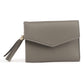 Grey Vegan Leather Clutch