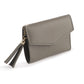 Grey Vegan Leather Clutch