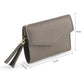 Grey Vegan Leather Clutch