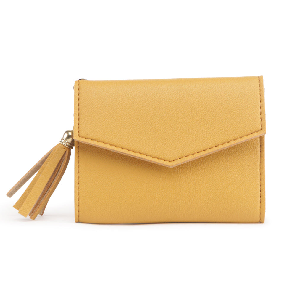 Yellow Vegan Leather Clutch