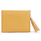 Yellow Vegan Leather Clutch