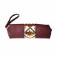 Maroon Vegan Leather Clutch