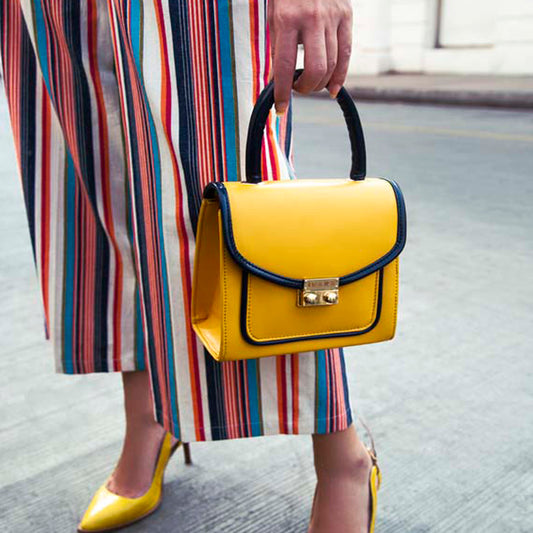 Yellow Vegan Leather Bag