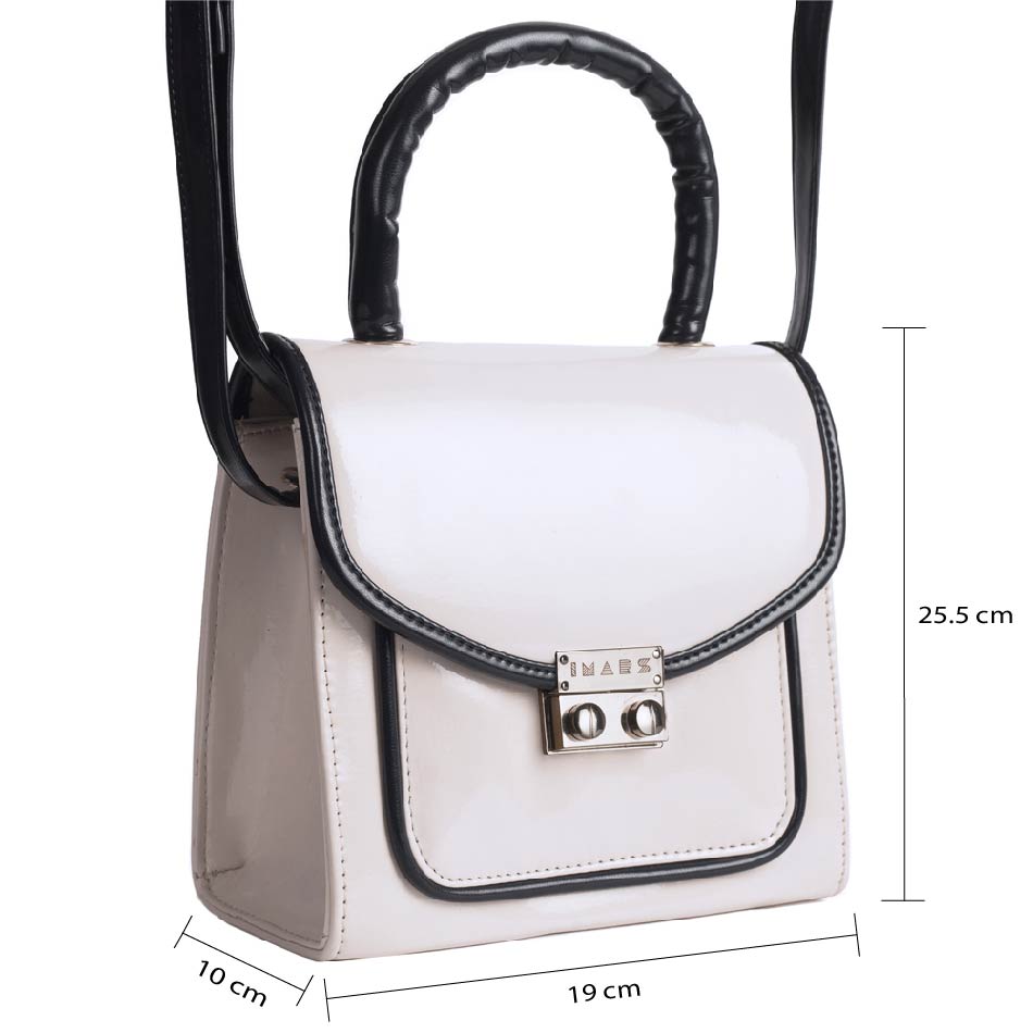 Ivory Vegan Leather Bag