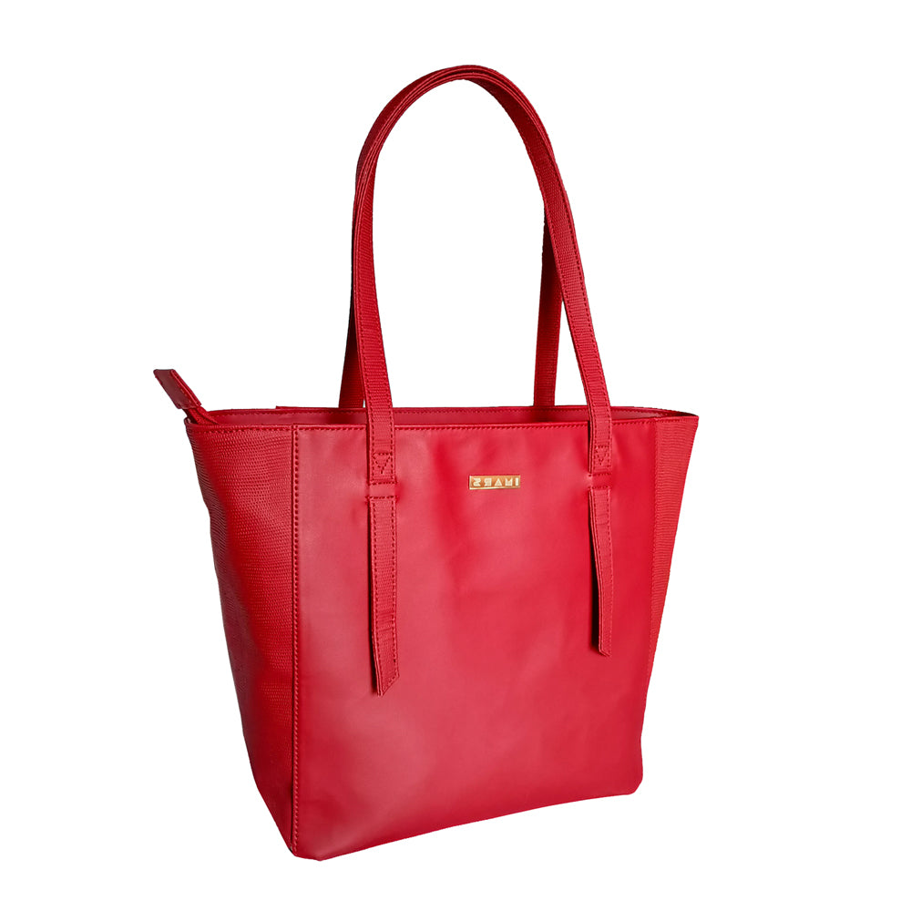 Red Vegan Leather Tote bag