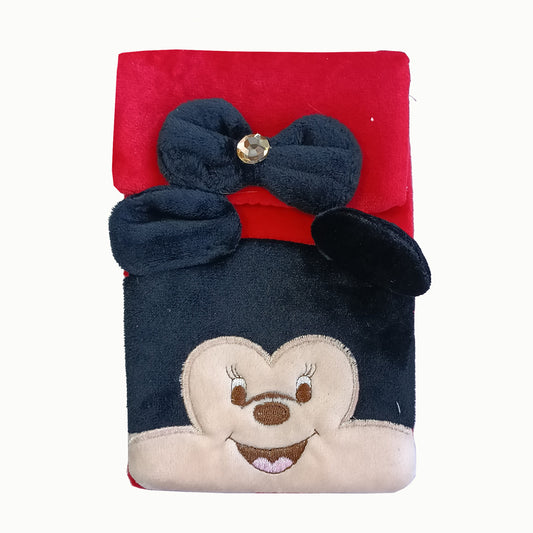 Red Fabric Kids Micky  Pouch