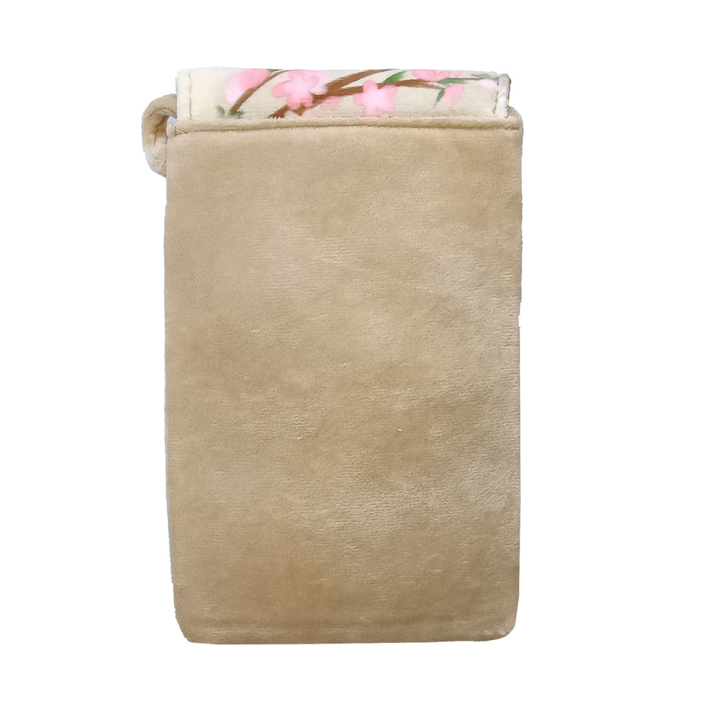 Beige Fabric Kids Pouch