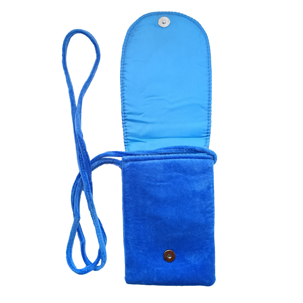 Blue Fabric Kids Pouch