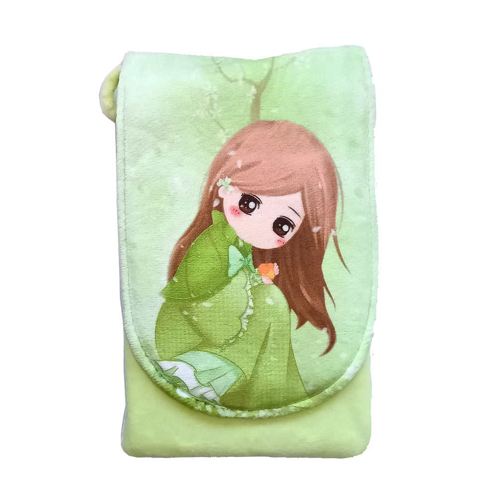 Green Fabric Kids Pouch