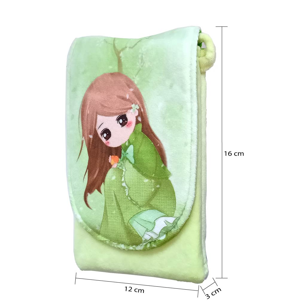 Green Fabric Kids Pouch