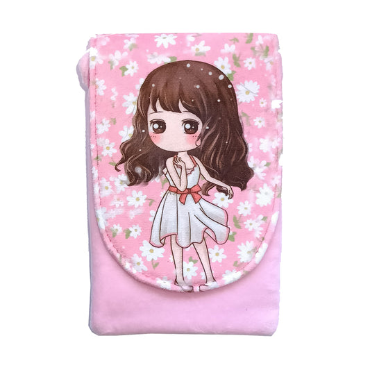 Pink Fabric Kids Pouch