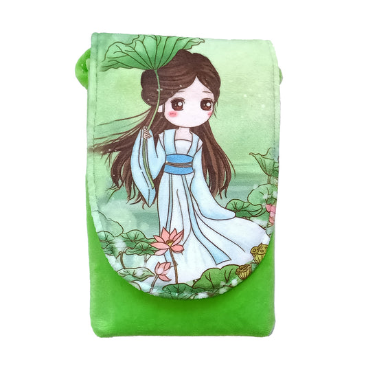 Green Fabric Kids Pouch