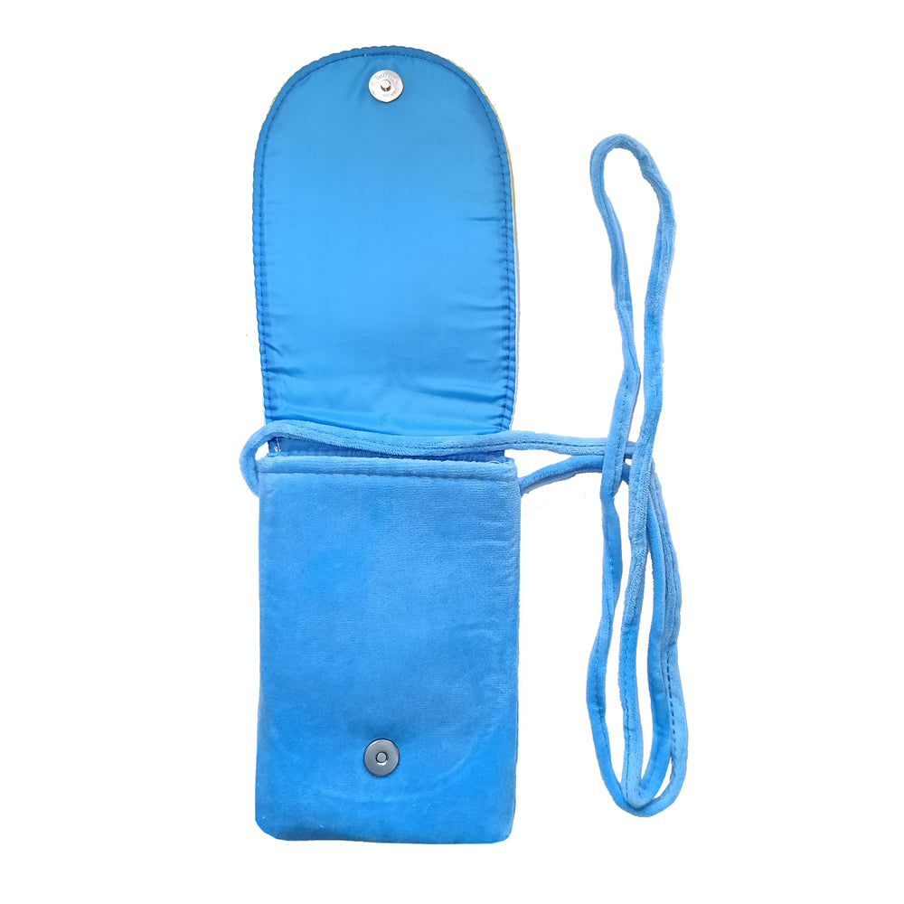 Blue Fabric Kids Pouch